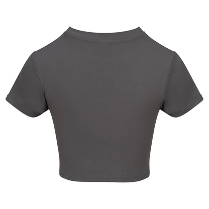 Platinum Grey - Back - Awdis Womens-Ladies Recycled Crop T-Shirt