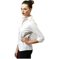 White - Lifestyle - Premier 3-4 Sleeve Poplin Blouse - Plain Work Shirt