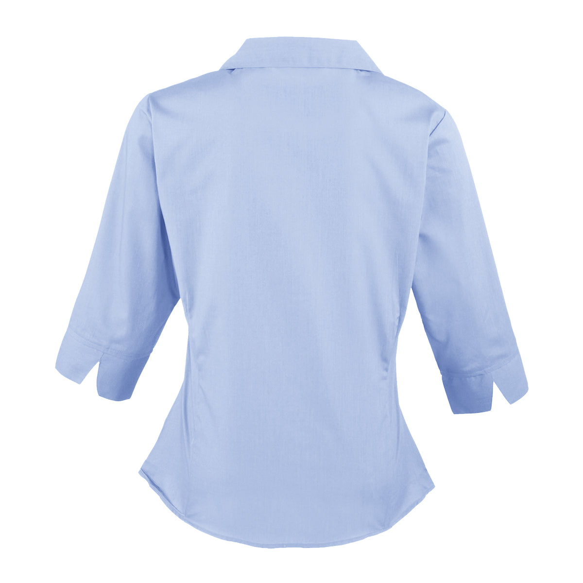 Mid Blue - Back - Premier Womens-Ladies Poplin 3-4 Sleeve Blouse