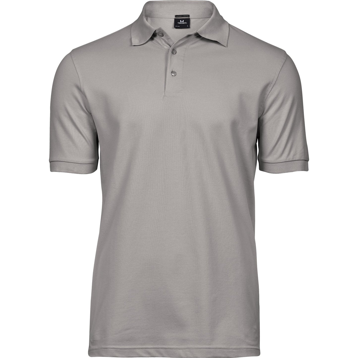 Stone - Front - Tee Jays Mens Luxury Stretch Polo Shirt