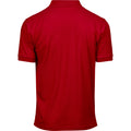 Red - Back - Tee Jays Mens Luxury Stretch Polo Shirt