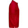Red - Side - Tee Jays Mens Luxury Stretch Polo Shirt