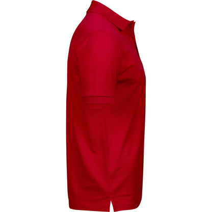 Red - Side - Tee Jays Mens Luxury Stretch Polo Shirt