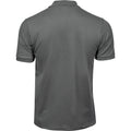 Powder Grey - Back - Tee Jays Mens Luxury Stretch Polo Shirt