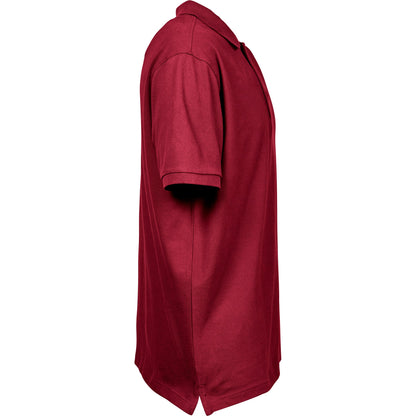 Deep Red - Side - Tee Jays Mens Luxury Stretch Polo Shirt