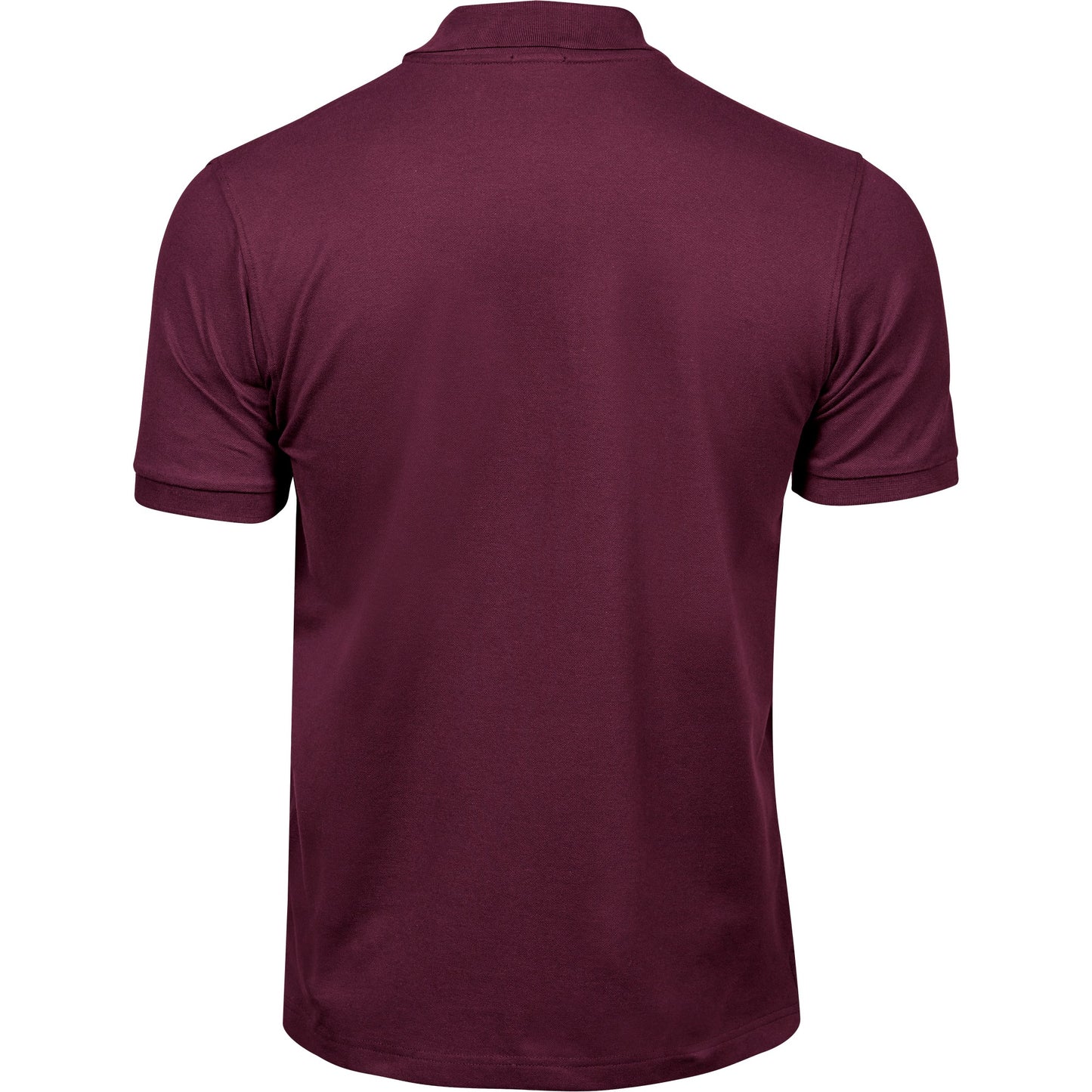 Wine - Back - Tee Jays Mens Luxury Stretch Polo Shirt