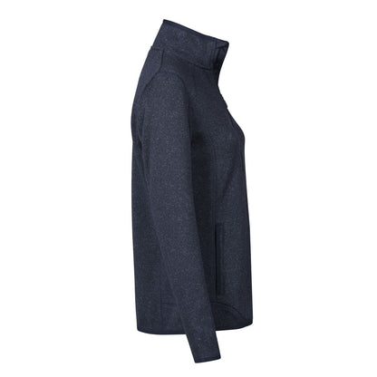 Navy Melange - Side - Tee Jays Womens-Ladies Fleece Outdoor Jacket