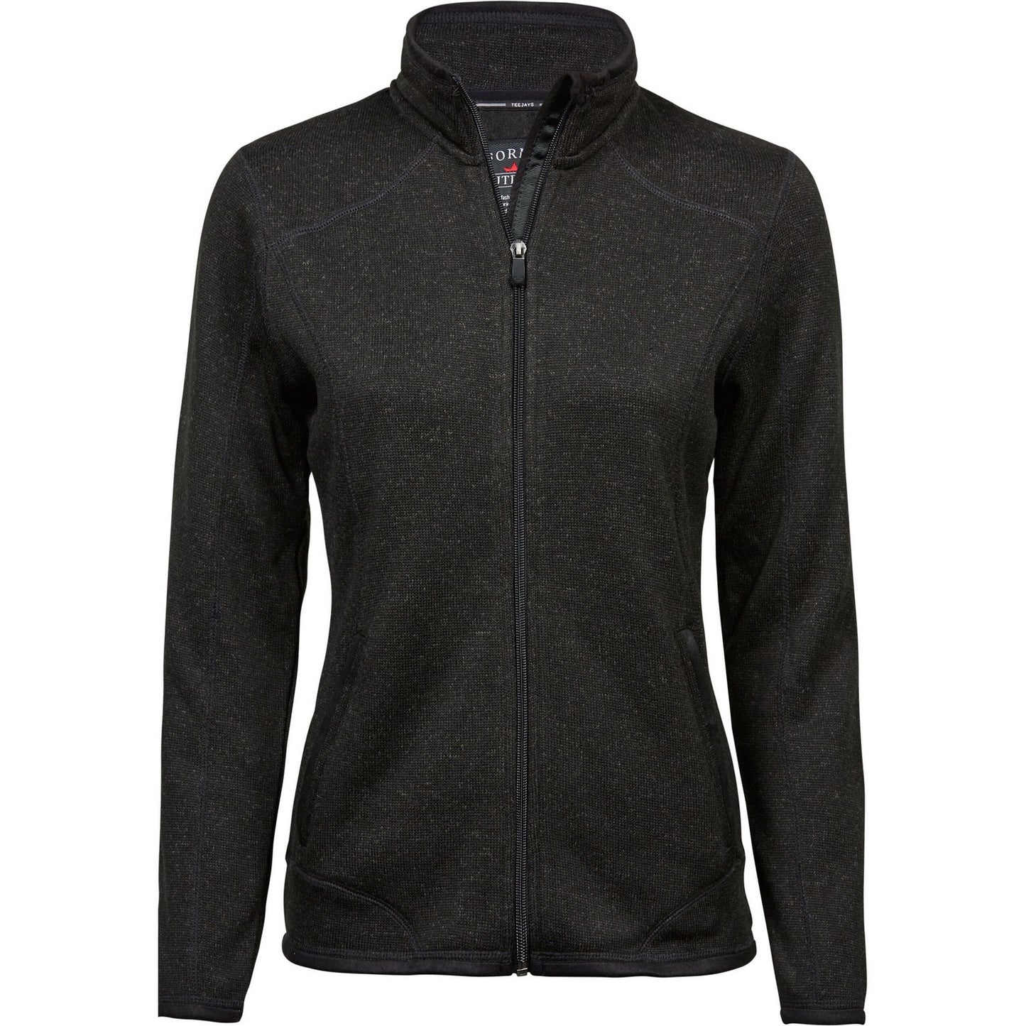 Black - Front - Tee Jays Womens-Ladies Fleece Outdoor Jacket