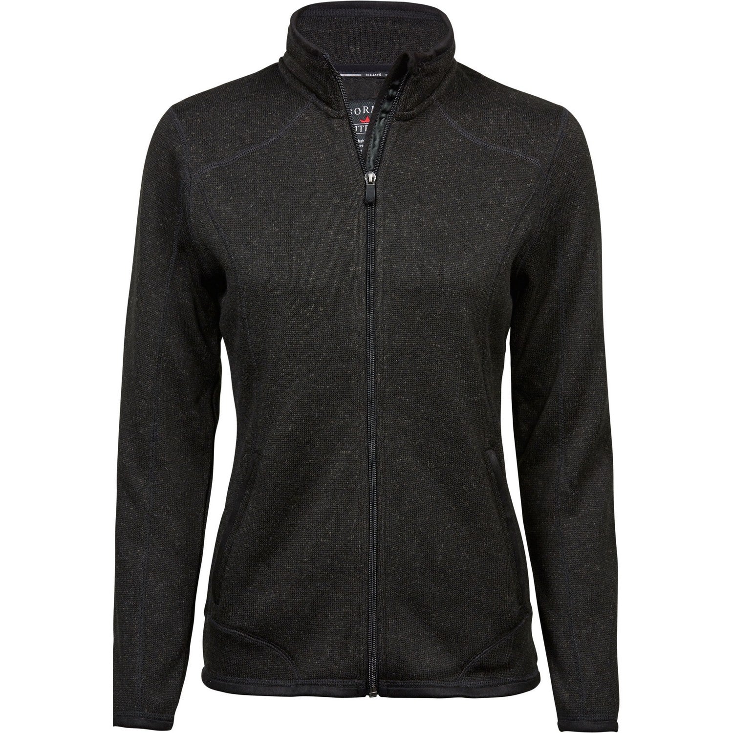 Black - Front - Tee Jays Womens-Ladies Fleece Outdoor Jacket