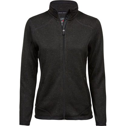 Black - Front - Tee Jays Womens-Ladies Fleece Outdoor Jacket