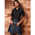 Black - Side - Premier Womens-Ladies "Roll Sleeve" Poplin Shirt