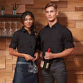 Black - Lifestyle - Premier Womens-Ladies "Roll Sleeve" Poplin Shirt