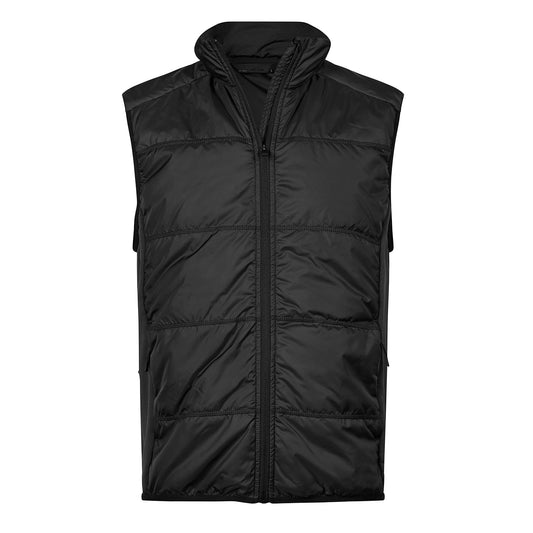 Black - Front - Tee Jays Mens Stretch Hybrid Gilet