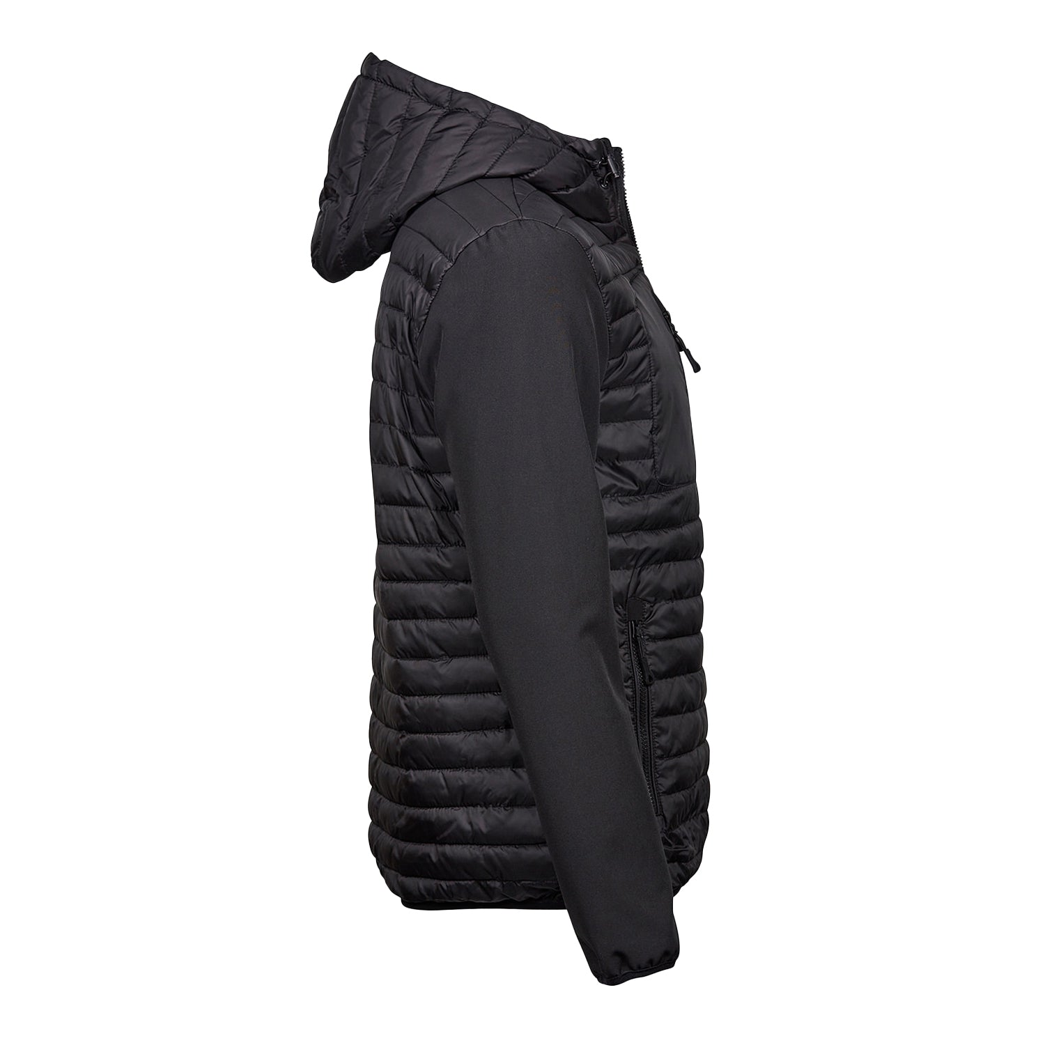 Black - Side - Tee Jays Mens Crossover Jacket