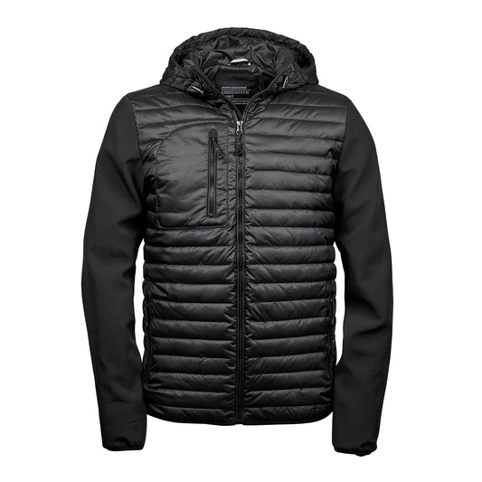 Black - Front - Tee Jays Mens Crossover Jacket