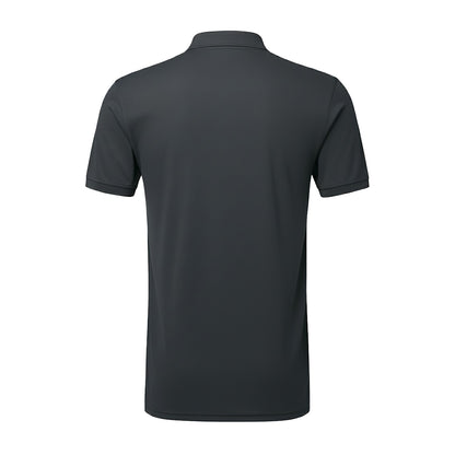 Charcoal - Back - TriDri Mens Ion-Charge Panelled Polo Shirt