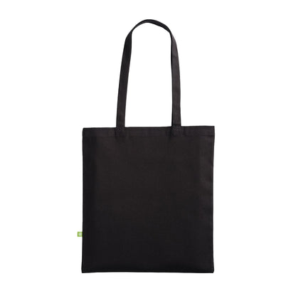 Black - Back - Nutshell Natural Canvas Long Handle 10L Tote Bag