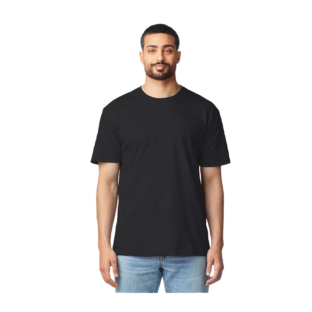 Black - Side - Gildan Unisex Adult Softstyle T-Shirt