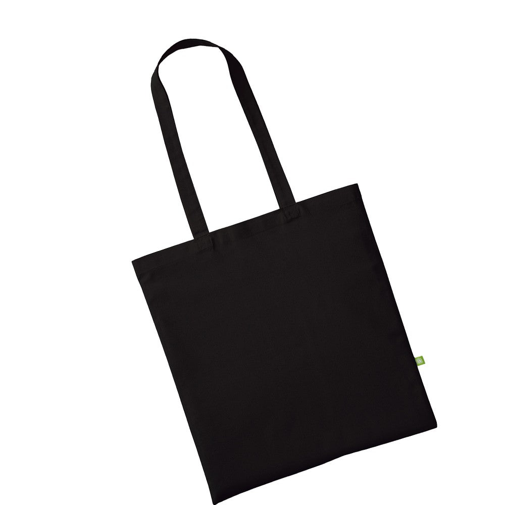 Black - Back - Nutshell Organic Cotton Long Handle 10L Shopper