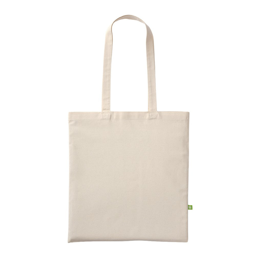 Natural - Front - Nutshell Organic Cotton Long Handle 10L Shopper