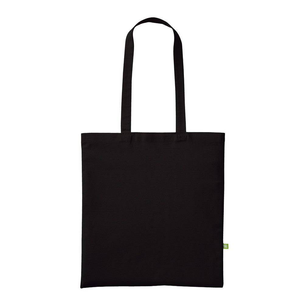 Black - Front - Nutshell Organic Cotton Long Handle 10L Shopper