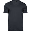 Dark Grey - Front - Tee Jays Mens Fashion Sof V Neck T-Shirt
