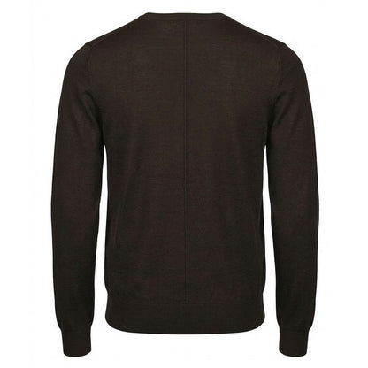 Mocha - Back - Tee Jays Mens Plain Crew Neck Sweatshirt