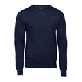 Navy - Front - Tee Jays Mens Plain Crew Neck Sweatshirt