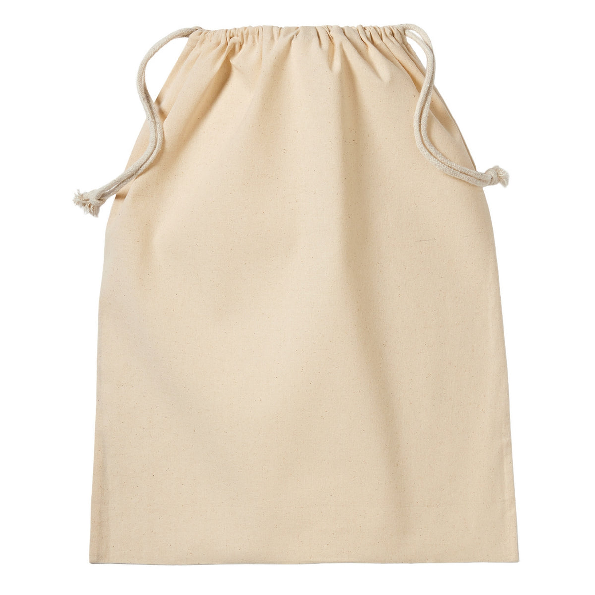 Natural - Front - Nutshell Plain Organic Cotton Drawstring Bag