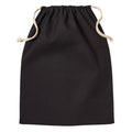 Black - Front - Nutshell Plain Organic Cotton Drawstring Bag