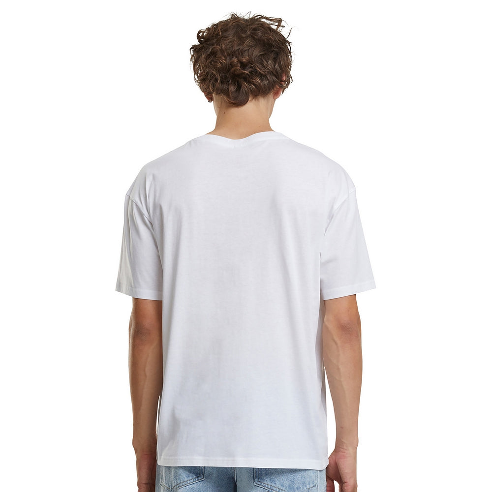 White - Back - Build Your Brand Unisex Adult Basic Light Loose T-Shirt