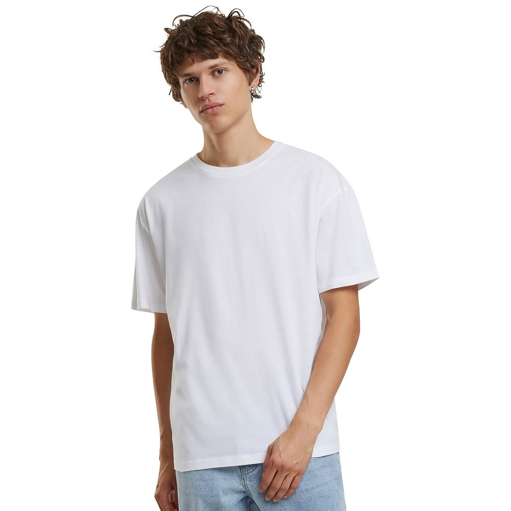 White - Side - Build Your Brand Unisex Adult Basic Light Loose T-Shirt