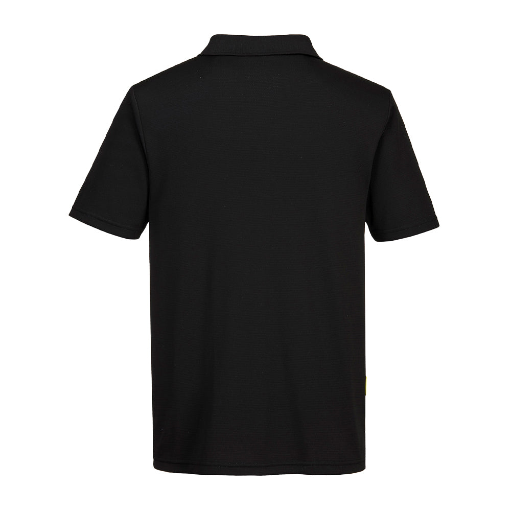 Black-Yellow - Back - Portwest Mens DX4 Polo Shirt