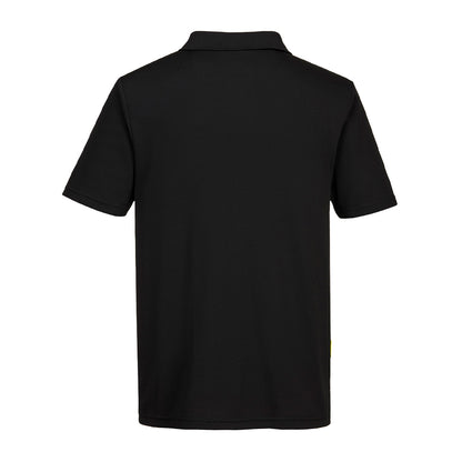 Black-Yellow - Back - Portwest Mens DX4 Polo Shirt