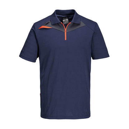 Navy-Orange - Front - Portwest Mens DX4 Polo Shirt