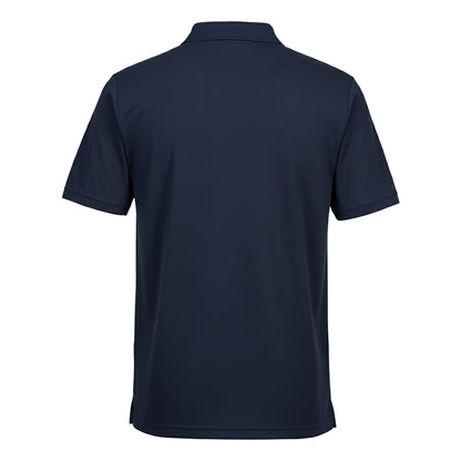 Navy-Orange - Back - Portwest Mens DX4 Polo Shirt