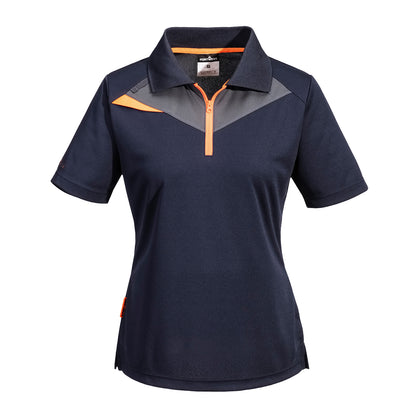 Navy - Front - Portwest Womens-Ladies DX4 Polo Shirt