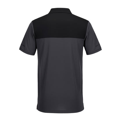 Grey - Back - Portwest Mens EV4 Plain Polo Shirt