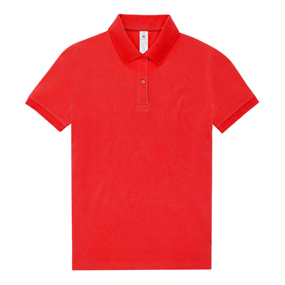 Red - Front - B&C Womens-Ladies My 210 Polo Shirt