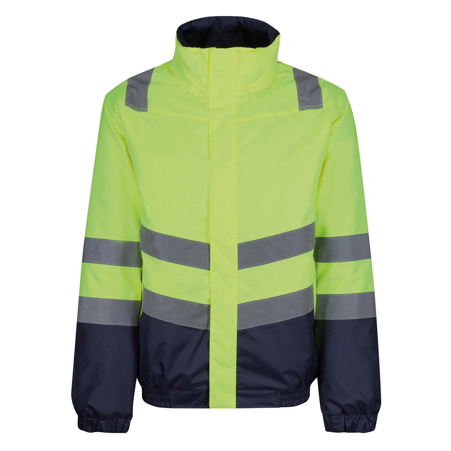 Yellow-Navy - Front - Regatta Professional Mens Pro Classic Hi-Vis Bomber Jacket