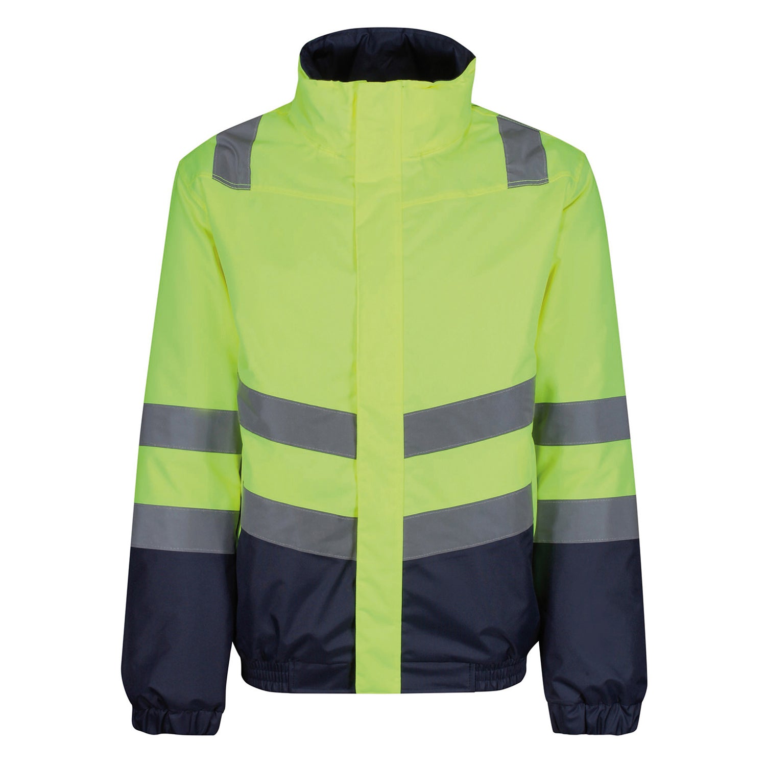 Yellow-Navy - Front - Regatta Professional Mens Pro Classic Hi-Vis Bomber Jacket
