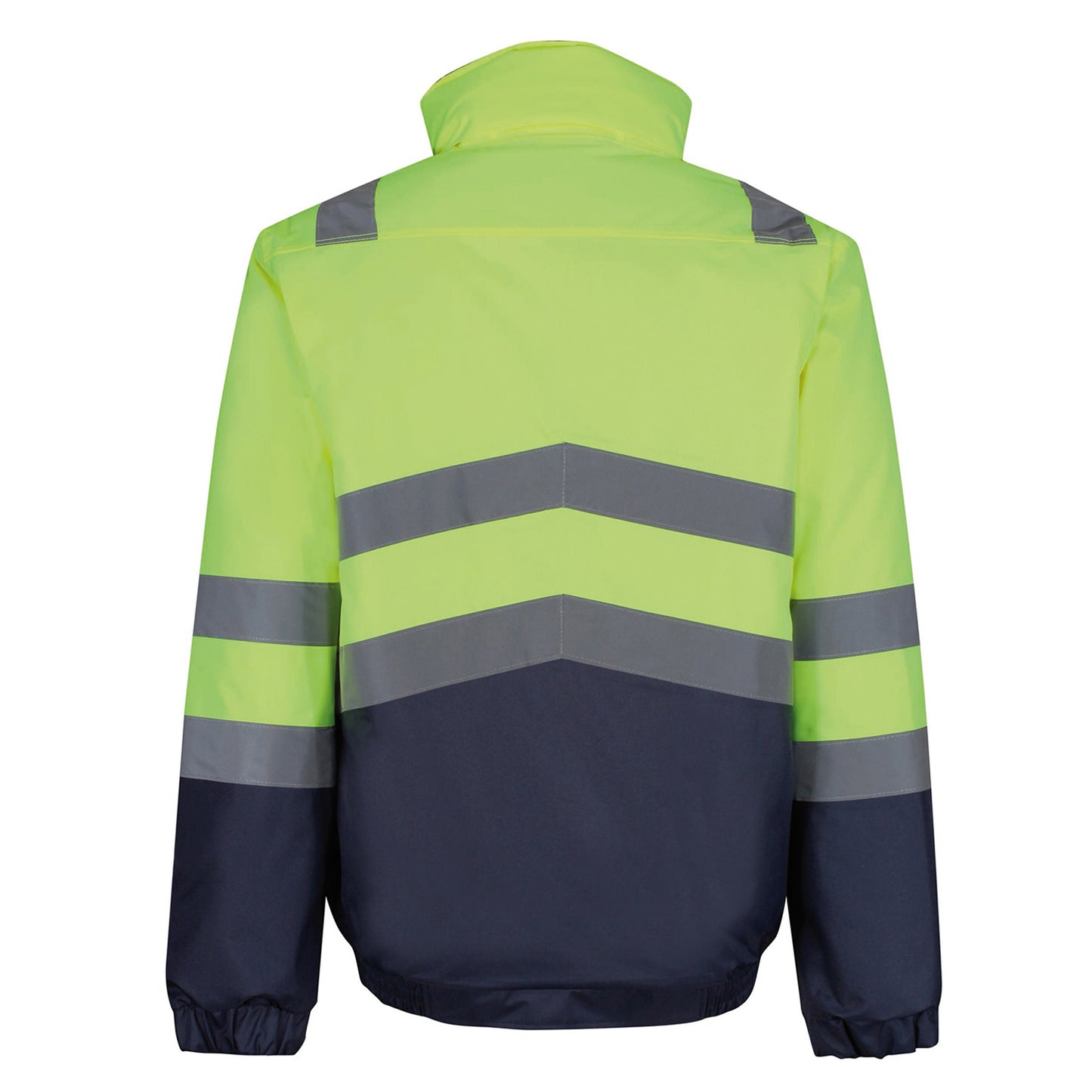 Yellow-Navy - Back - Regatta Professional Mens Pro Classic Hi-Vis Bomber Jacket