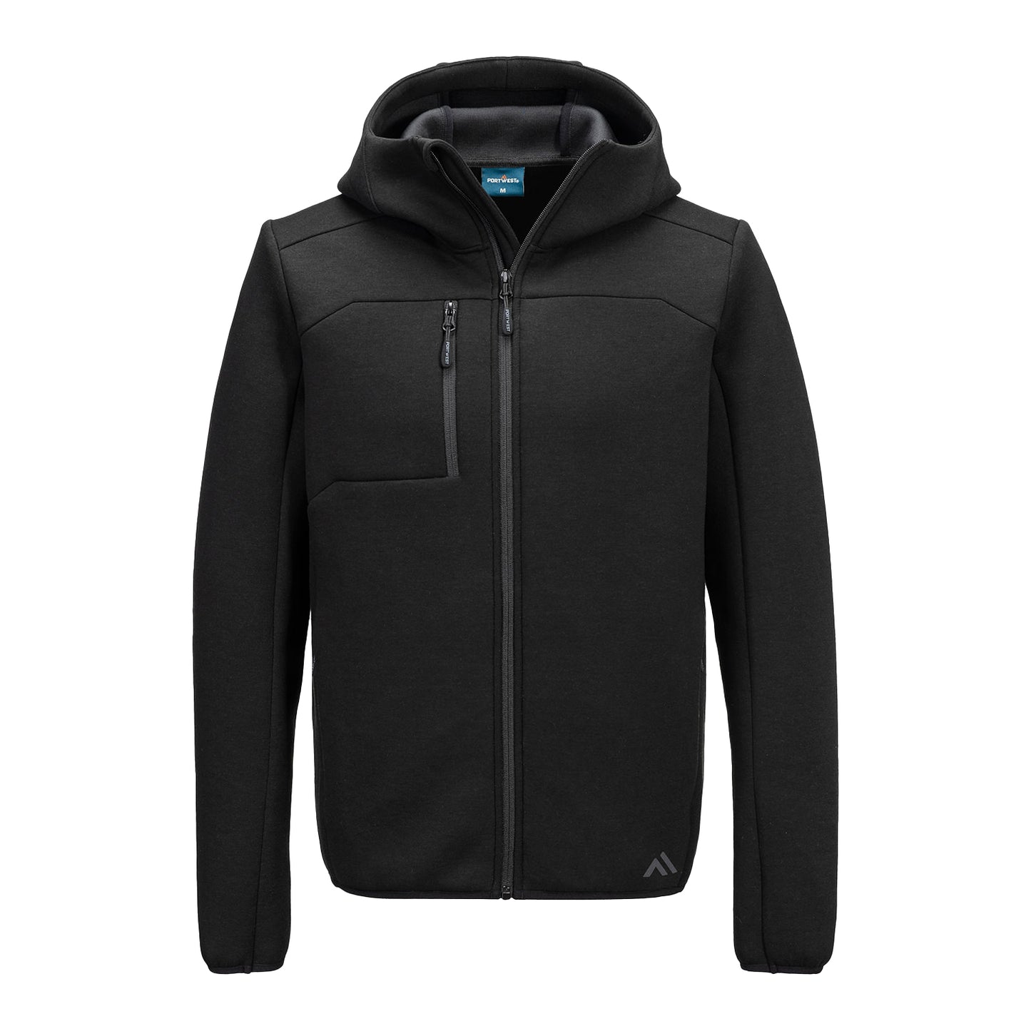 Black - Front - Portwest Mens KX3 Sport Full Zip Hoodie
