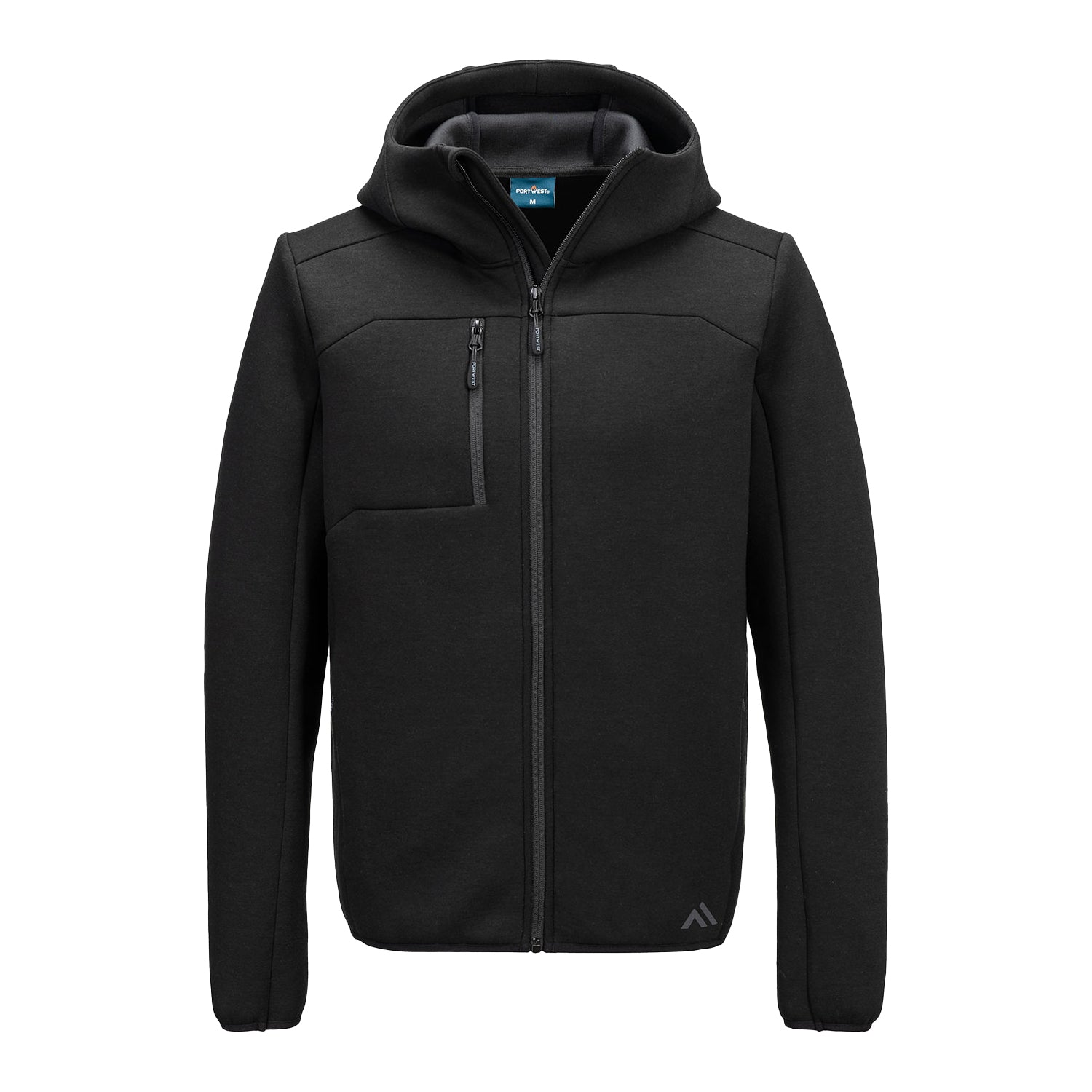 Black - Front - Portwest Mens KX3 Sport Full Zip Hoodie