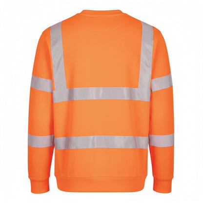 Orange - Back - Portwest Mens Eco High-Vis Sweatshirt