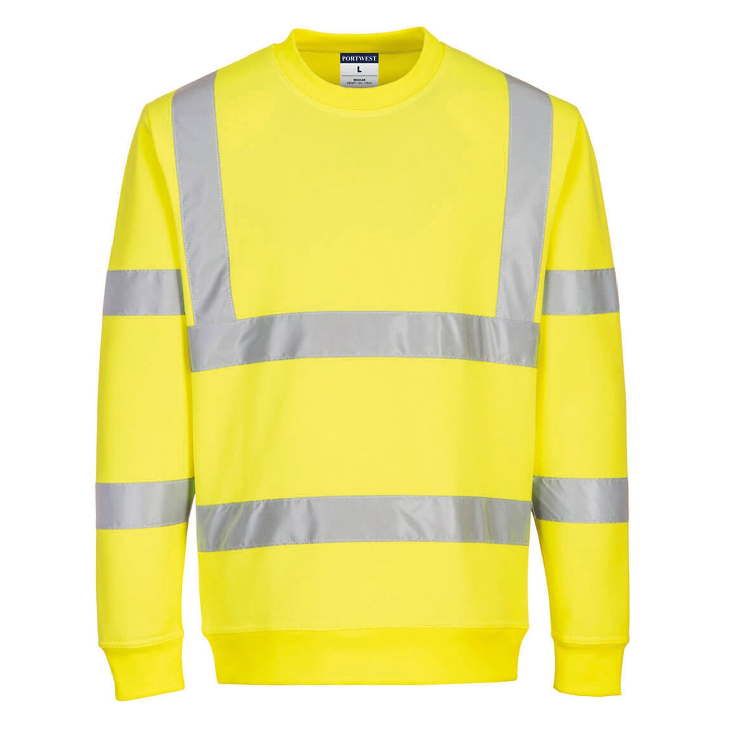 Yellow - Front - Portwest Mens Eco High-Vis Sweatshirt