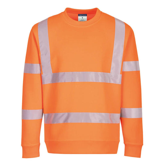 Orange - Front - Portwest Mens Eco High-Vis Sweatshirt