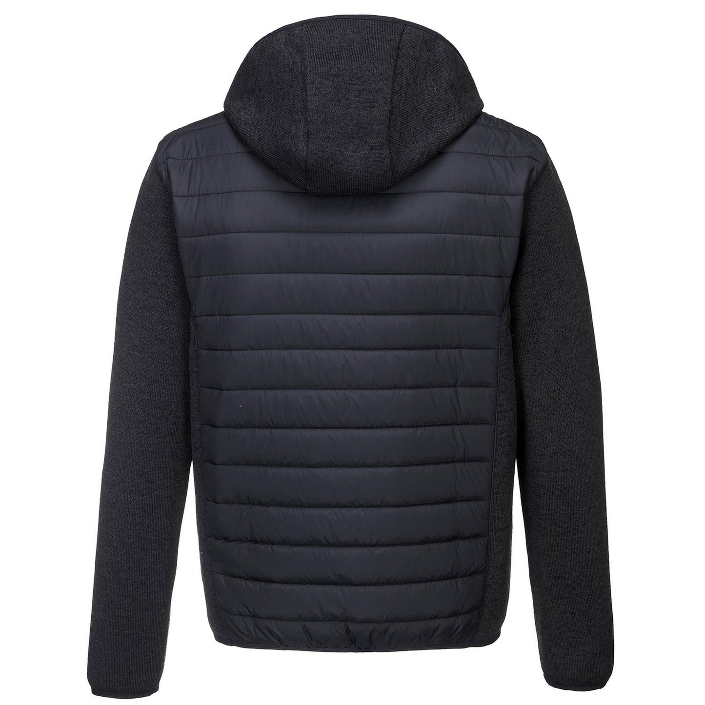 Grey Marl - Back - Portwest Mens KX3 Baffled Hybrid Jacket