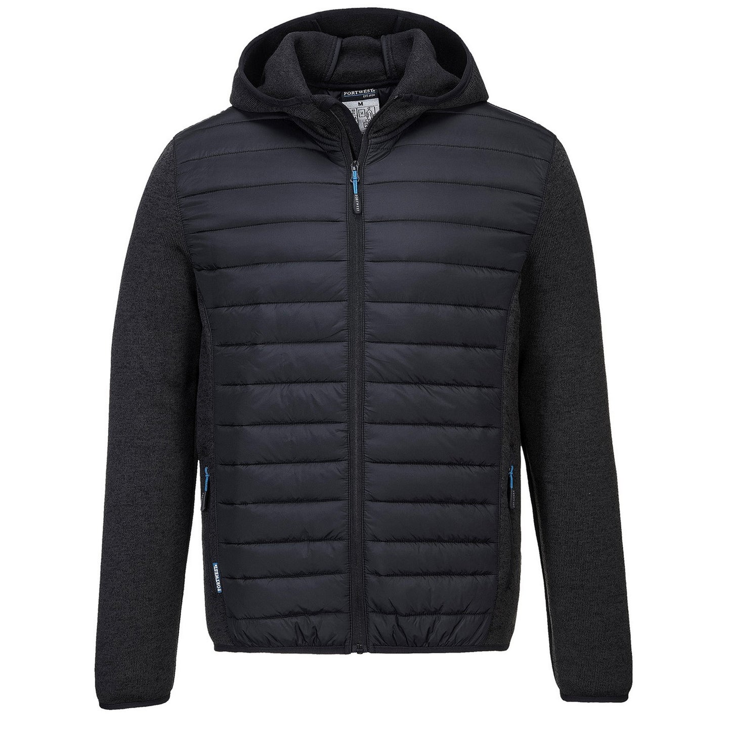 Grey Marl - Front - Portwest Mens KX3 Baffled Hybrid Jacket