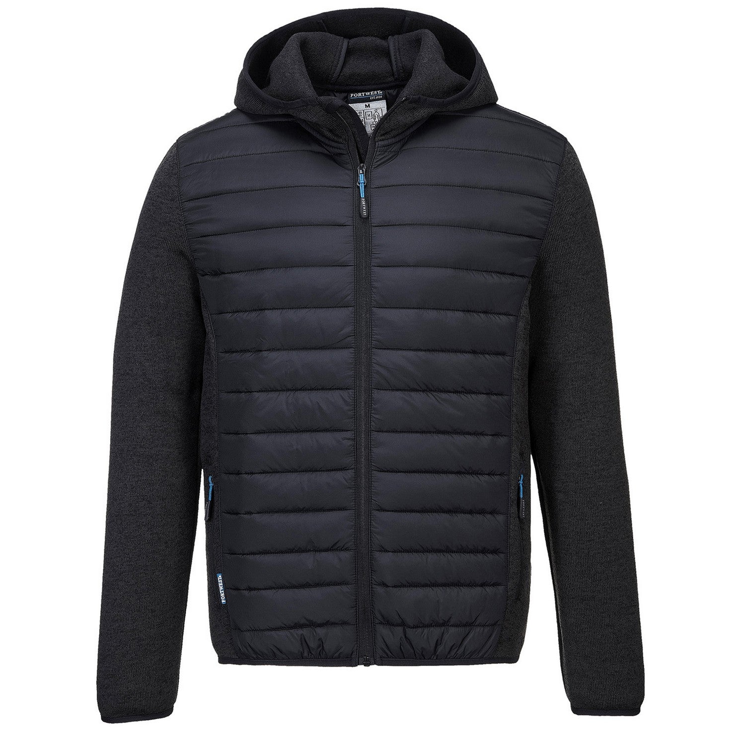 Grey Marl - Front - Portwest Mens KX3 Baffled Hybrid Jacket